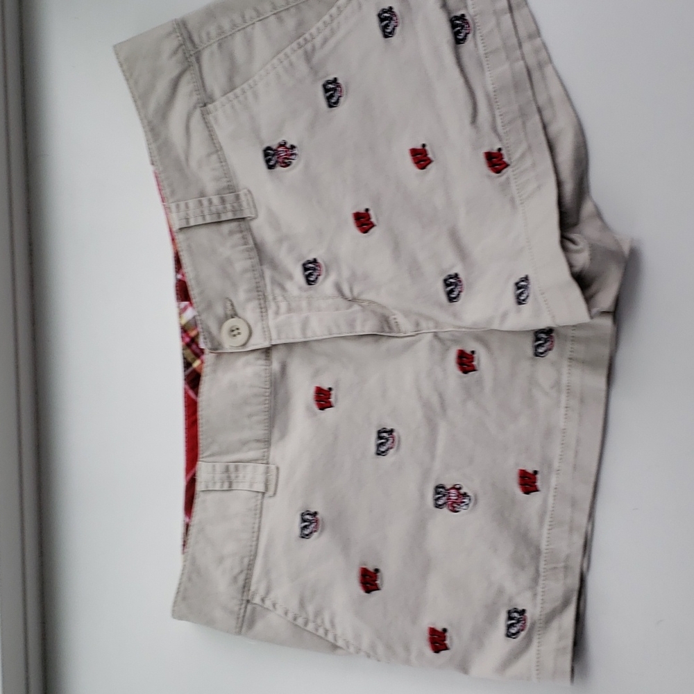 Women's Wisconsin Badgers Beige Stitched College Classics Shorts Sz. 11